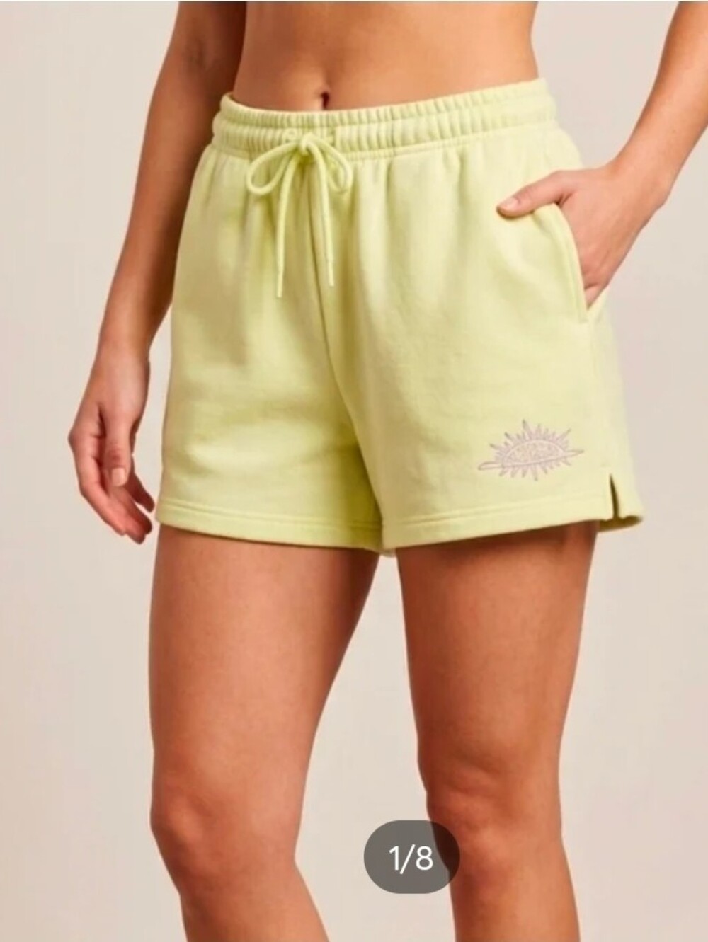 Viacom - Light Yellow Drawstring Jersey Shorts